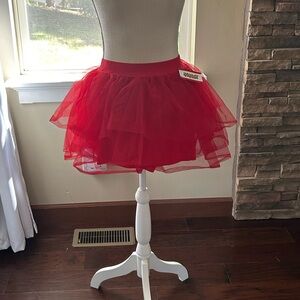 Women’s Red Tulle Skirt-Spirit Halloween Size S/M NWT🎃